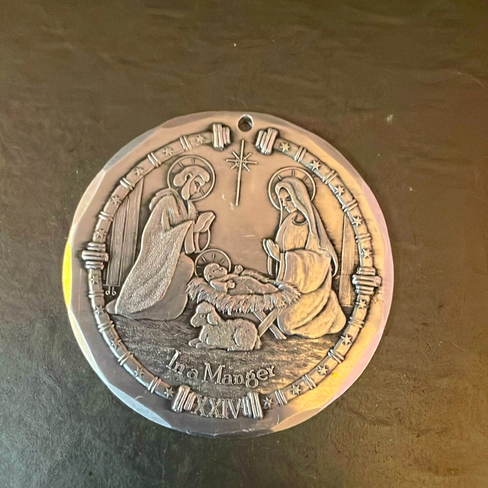 Wendell August Forge Christmas Ornament Nativity Scene